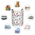 thumbnail image 6 of Balery Tulips Flowers Round Laundry Basket with Handles Waterproof Freestanding Laundry Hamper for Clothes Toys in the Dorm and Family-Small, 6 of 8