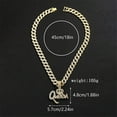 thumbnail image 2 of Hip Hop Crown QUEEN Letters Pendant Necklace 15mm Crystal Cuban Chain HipHop Iced Out Bling Necklaces Fashion Charm Jewelry, 2 of 4
