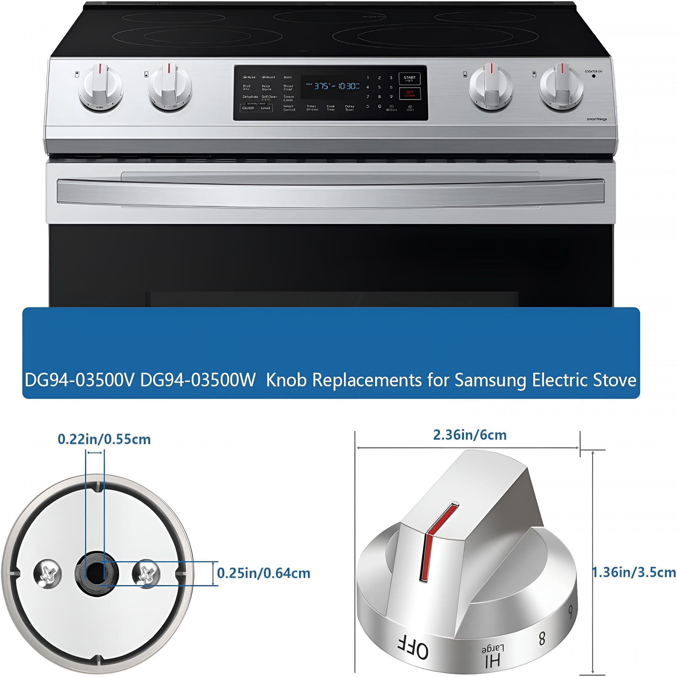 CURYMAY Electric Stove Knob Replacement,Compatible with Electric Range Models