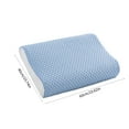 thumbnail image 3 of UAEBM Neck Pillow Memory Foam Pillows for Pain Relief Bed Pillow for Sleeping, Ergonomic Pillow for Neck and Shoulder Pain, Orthopedic Cervical Pillow for Side Back Stomach Sleeper Blue, 3 of 8