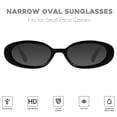 thumbnail image 2 of Gafas de sol mosanana Retro Oval Black para mujer UV400 MS52360, 2 of 7