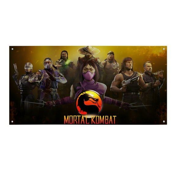 Mortal Kombat-Theme Backdrops Banner Birthday Party Decor Supplies Personalized Party Backdrop Decoration,5x3ft（150x90cm）
