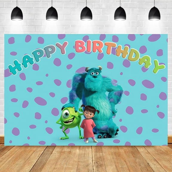 Monsters Inc Backdrop Banner Monsters Inc Theme Party Decoration for Adults Boys Girls Party Favors Supplies