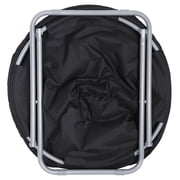 ZENY Faux Fur Saucer Chair Home Living Room Comfortable Moon Chair Solid Metal Frame - Black