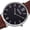 Brown, variant on Men's Quartz Easy-to-Read Gold-Tone Leather Strap Watch