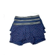 Calvin Klein 3 Pack Men's Underwear Cotton Blue Microfiber Trunk Print Logo