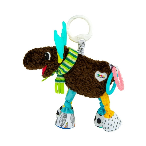 Asiento de coche y cochecito de juguete con clip Lamaze Mortimer the Moose