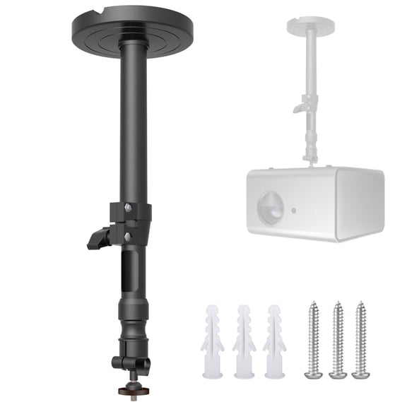 Flexible Projector Ceiling Mount Easy Installation, 360°Rotation, 180°Tilt,Small Projector Hanger Holds Safe Load 5KG