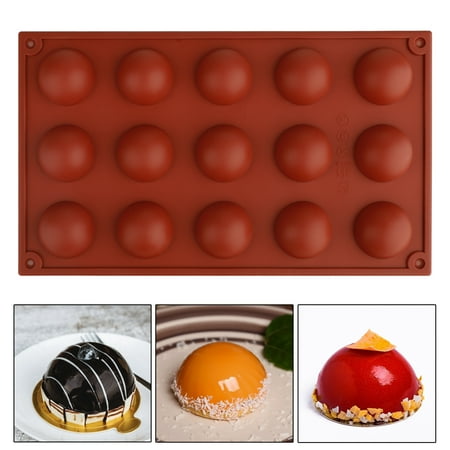 

Molds Baking Soap Mold 15 Holes Anti-heat Semicircle DIY Silicone Silicone Reusable Hemisphere Shape Kitchen Gadgets