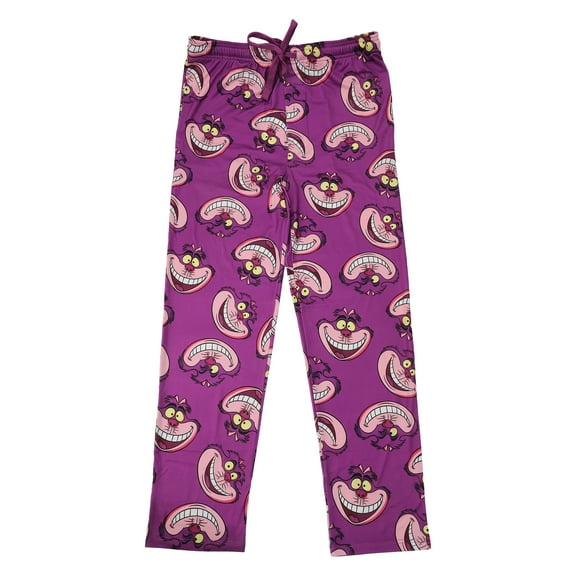 Disney Alice In Wonderland Chesire Cat All-Over Print Adult Purple Sleep Pajama Pants-XXL