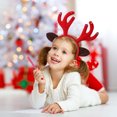 thumbnail image 4 of Adornos navideños, adornos para el árbol de Navidad, diademas con gorros navideños, adornos para el pelo de asta, diademas navideñas, adornos navideños, adornos para fiestas navideñas, diadema de asta, 4 of 6