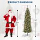 thumbnail image 2 of 6.5ft qeetex pre-lit slim aspen fir artificial christmas tree con clear ul lights, realistic pinecones y berries, metal stand, fácil montaje, 2 of 9