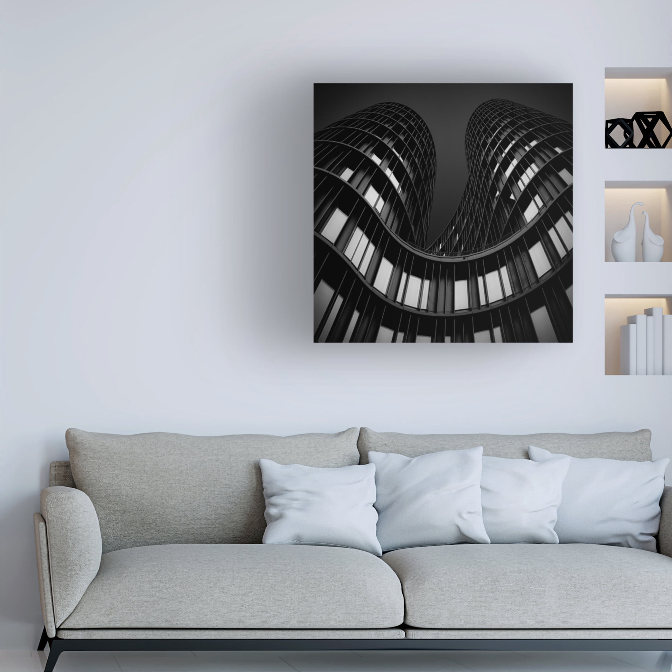Canvas Wall Art - Inge Schuster 'Axel Towers' Wall Art for Living Room, Bedroom, or Office D?cor by Trademark Fine Art - 35 x 35 Inches