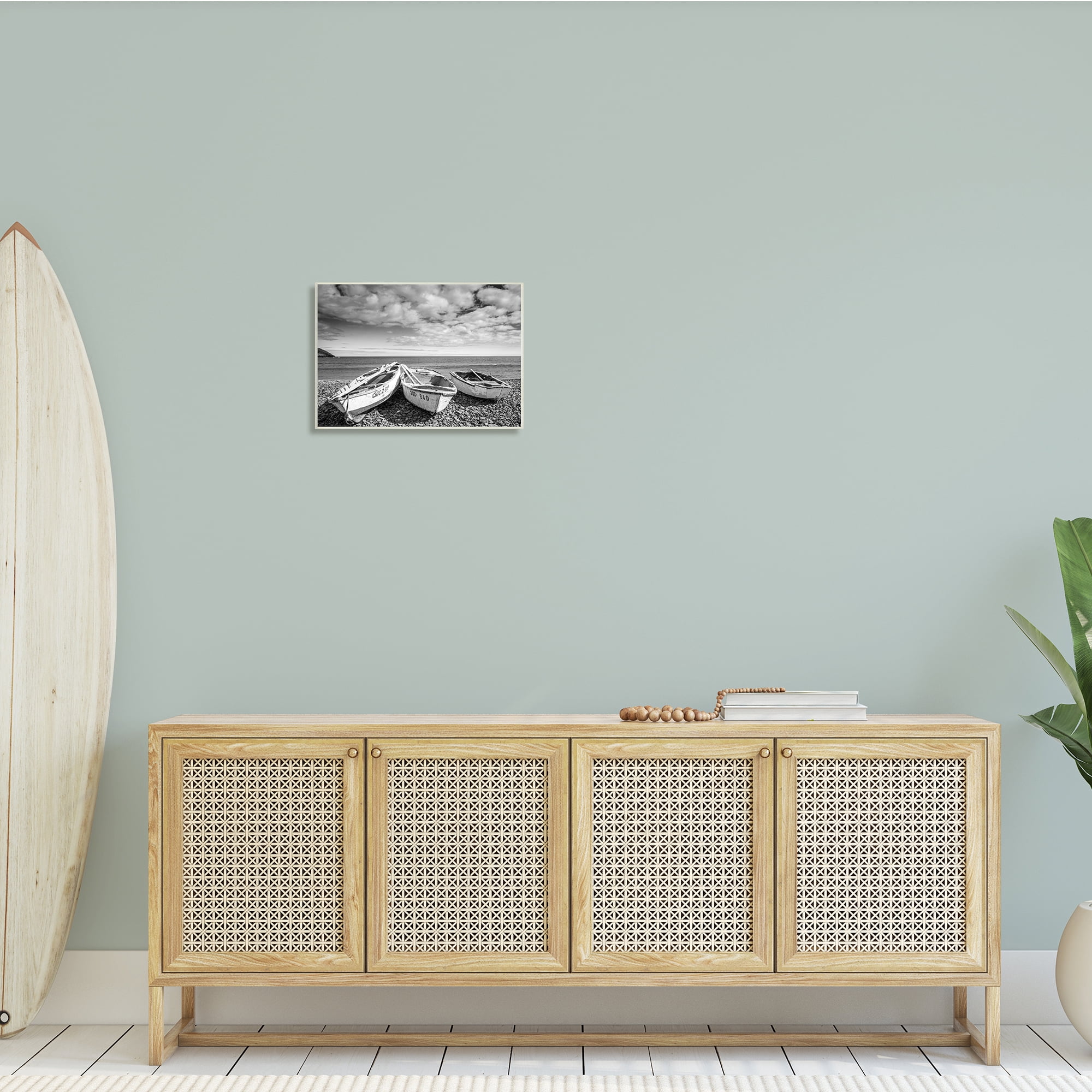 Stupell Indtries Vintage Rowboats on Rocky Beach Shore Nautical Photography,19 x 13,Design by Danita Delimont