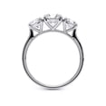thumbnail image 2 of Veda Jewel 1.86 Ct Round Brilliant 3 Stone Trilogy Ring for Women - Engagement Ring with Lab-Created Diamonds - 14K White Gold Plated Ring - Prong Setting for Proposal Gifts, 2 of 6