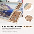 thumbnail image 3 of ALL4JIG 2-in-1 Tilting Rotating Jigsaw Puzzle Board Portable with 4 Drawers Lazy Susan Cover 1500 Pieces Wooden for Adults 25.2 x 34.2 Inch, 3 of 8