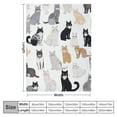 thumbnail image 4 of ARISTURING Cat Print Throw Blanket for Kids, Cute Cartoon Soft Cozy Fluffy Flannel Blanket with Cats on It for Girls,Warm Kitten Theme Blanket for Teen Cat Lovers Sofa Couch Birthday Gift, 4 of 6