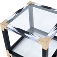 thumbnail image 4 of Acme Furniture 81002 Lafty - Table d'Appoint Blanc Brossé & Verre Clair, 4 of 4