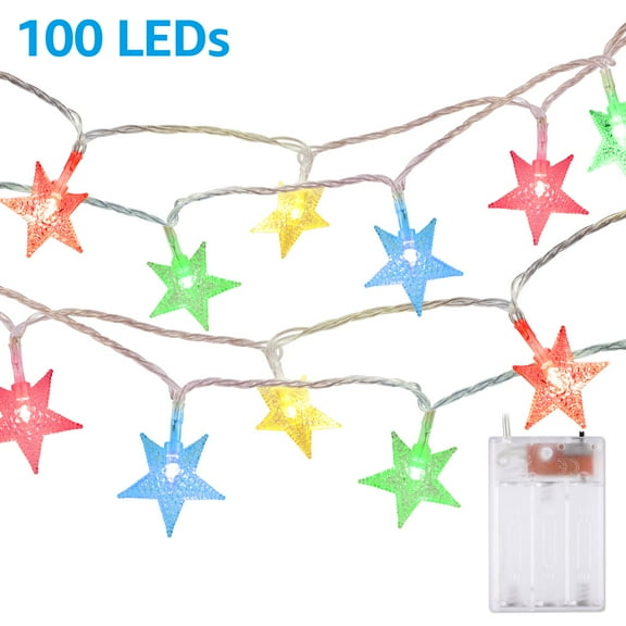 TORCHSTAR 33ft 100 LEDs Star String Light Kit, Multi-Color