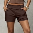 thumbnail image 3 of Shorts for Women Dressy Casual Summer High Waisted Wide Leg Chino Shorts Tailored Business Work Solid Shorts with Pockets, XL, 3 of 6
