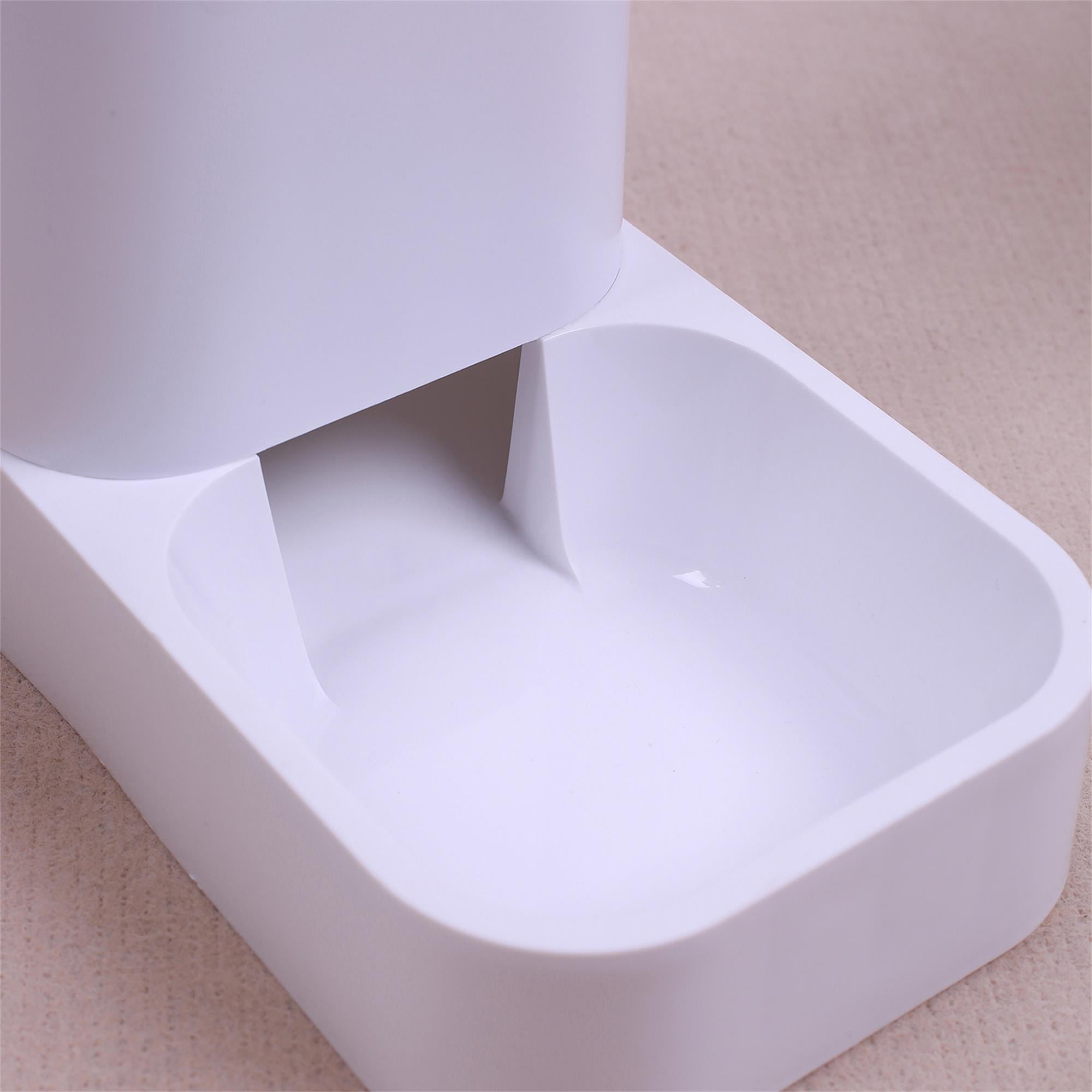 Pefilos Automatic Pets Feeder and Water Dispenser Set, Plastic Pet Dog Food Bowl for Small Medium Dogs Cats, 4.6 lbs Dog Bowl and 1.8 gal Water Bowls, White Pefilos Automatic Pets Feeder and Water Dispenser Set, Plastic Pet Dog Food Bowl for Small Medium Dogs Cats, 4.6 lbs Dog Bowl and 1.8 gal Water Bowls, White