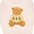 thumbnail image 3 of Inktastic Vintage Teddy Bear in Sweater with Christmas Trees Toddler Sweatshirt, 3 of 4