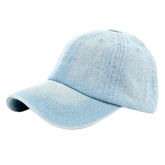 BOOYOU Unisex Vintage Washed Denim Baseball Cap Blank Casquette Adjustable Snapback Hat