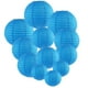 thumbnail image 2 of Linternas De Papel Linternas de lámpara de papel de 4 pulgadas, lámpara de bola de papel plegable para fiesta de boda azul Sywqhk Libre de BPA, 2 of 5