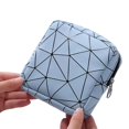 Grofry Women Menstrual Pad Pouch，Period Kit Bag，Geometric Print