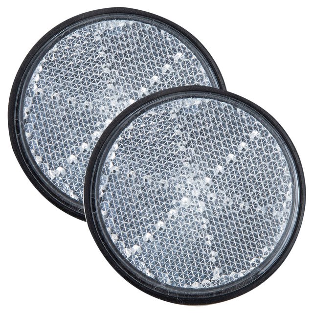 SKISUNO Bike Reflectors with Screw Design for Easy Installation Plastic Black Ultra Bright for Bike 2Pcs