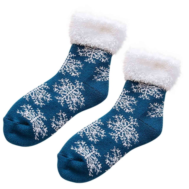 Christmas Socks Mid-Tube Thickened Fleece Socks Casual Solid Color Fleece Socks Home Socks