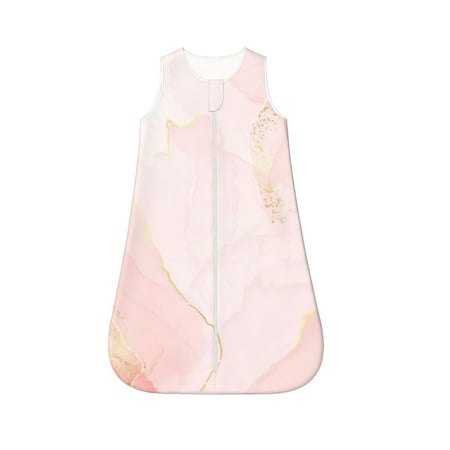 

Fotbe Pink Marble Pattern Sleep Sack - Baby Wearable Blanket with Zipper Extra Soft Cotton Sleeveless Sleeping Bag for Infants-Small