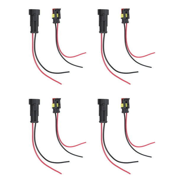 Arneses de Conector de 2 Pines, Arneses de Conector Eléctrico Multipósito 4 Conjuntos para La Industria