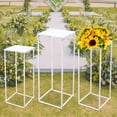 thumbnail image 4 of Metal Plant Stands, Set of 3 Flower Pot Stand Rack, High Square Indoor Flower Holder Corner Planter Pot, Home & Patio Decor, 4 of 12