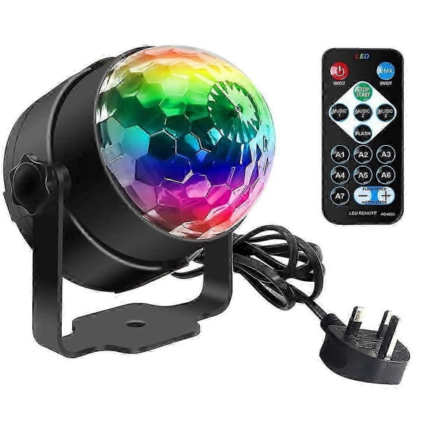 Disco Light, SEBRUANC Mini Disco Ball LED Party Light Music Control Disco DJ 360 Rotating Ball Light RGB Stage Light with Remote Control