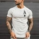 thumbnail image 2 of Camiseta de verano 2021 para hombre, camiseta de cuello redondo de estilo callejero para hombre, camiseta de manga corta con estampado de póker a la moda, camiseta con estampado de rayas de cebra Tan Jianjun unisex, 2 of 2