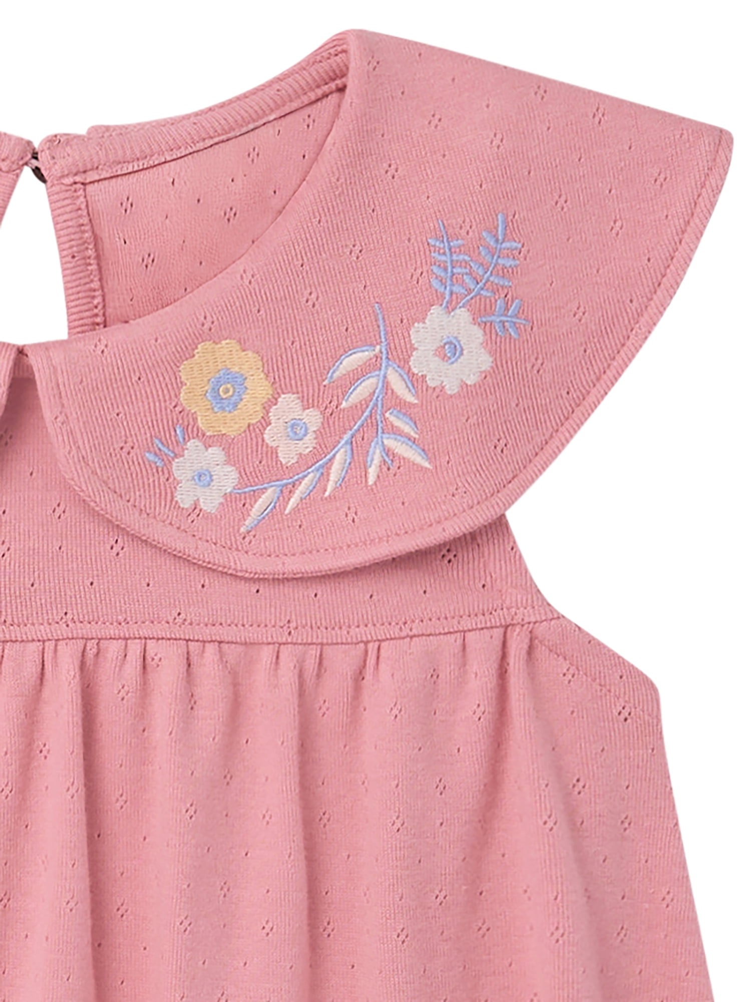 Modern Moments by Gerber Toddler Girl Peter Pan Collar Outfit Set, 2-Piece, Sizes 12 Months - 5T