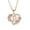 B, variant on Hollow Out Heart Floral Inlaid Zircon Initial Letter Necklace Elegant Stainless Steel Personalized Daily Jewelry for Women D