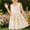 Beige, variant on NAISIBABY Girls Sleeveless Dresses, Crewneck Cute Prints Summer Casual Kids Play Dress Pink Size 7-8