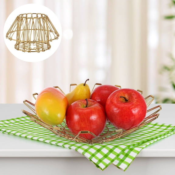 MEIBUTYUP Stainless Steel Hanging Fruit Basket for Kitchen Storage and Organization, Draining Produce Holder, Modern Design, 1 Set