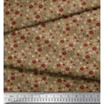 thumbnail image 2 of Soimoi Brown Rayon Crepe Fabric Flower Artistic Print Fabric by Yard 46 Inch Wide, 2 of 3