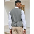 thumbnail image 6 of HAOMEILI Men's Suit Vest Business Formal Dress Waistcoat Vest with 3 Pockets for Suit or Tuxedo, 6 of 8