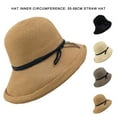thumbnail image 3 of Lroveb Bucket Hats for Women Cloche Hat Vintage Summer Bowler Sun Church Everything Beach Sunblock Fashion Curly Rimmed Fisherman Hat, 3 of 6