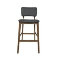 thumbnail image 6 of Noble House Rayan Mid Century Modern Fabric and Rubberwood Barstools, Set of 2, Charcoal, 6 of 10