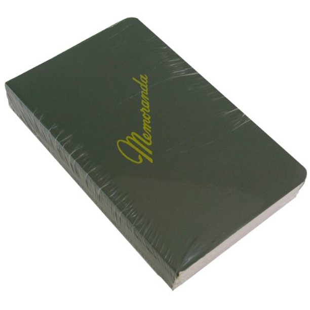 Green Military Memorandum Book Military Memo Book 3 3 8 X 5 1 2 Dark Green Side Bound Nsn 7530 00 222 0078 3 Units Walmart Com