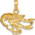 thumbnail image 3 of 14K Textured Crawfish Charm Yellow Gold Material Heirloom Exquisite Opulent Designed for those who cherish timeless beauty, 3 of 3