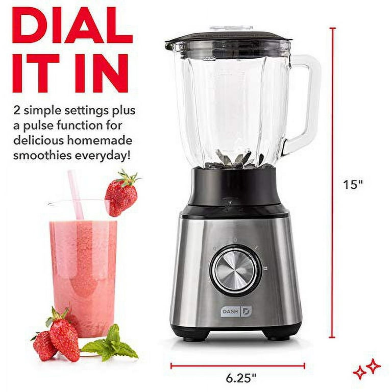 Dash Quest Countertop Blender 1.5L - Stainless Steel Blades for