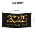 Bingfone Happy New Year 2025 Oversized 27.7x55 Inches Beach Towel