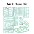 thumbnail image 5 of Linyer 1 Set Circle Stencil Portable  Art Supplies Professional Tools Durable Eye-catching Templates for Drafting Exquisite Appearance Type 9, 5 of 5
