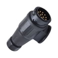 thumbnail image 2 of MasteelfCA 12V 13 Pin Trailer Plug Adapter Plastic 13 Pole Trailer Electrical Connector Wiring Connector Adapter, 2 of 8